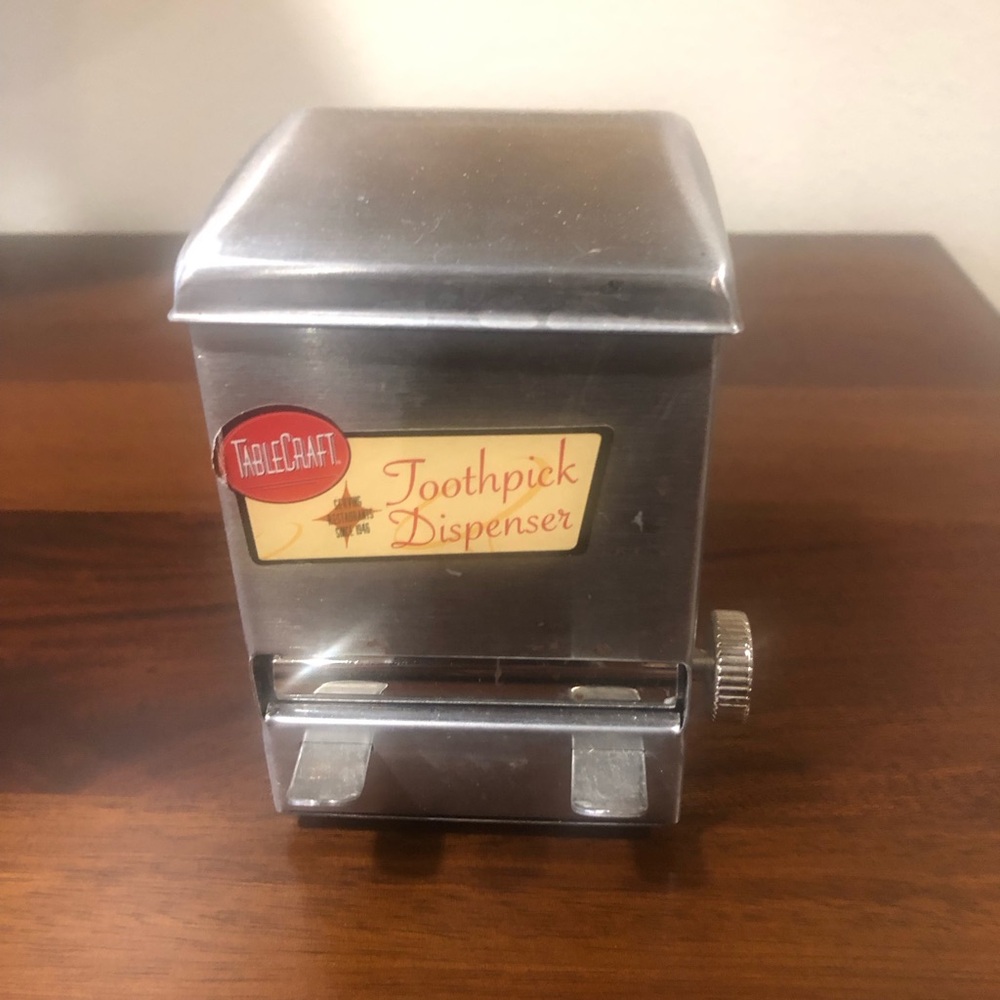 Tablecraft vintage Stainless Steel Toothpick Dispenser